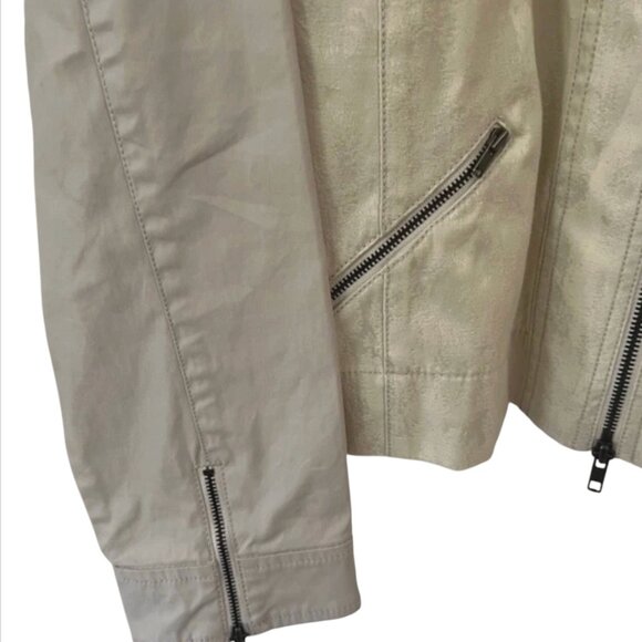 EILEEN FISHER Mix Media Jacquard Jacket in Ivory & Dove Gray NWOT Size LARGE - Picture 3 of 8